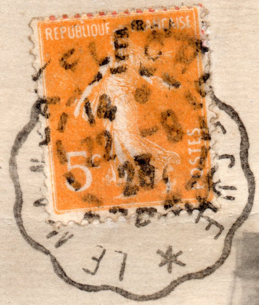 Courrier-Convoyeur-Ligne Le Mans à La Fleche 1927 - tramway - Saint-Jean-de-la-Motte February 1927 - detail